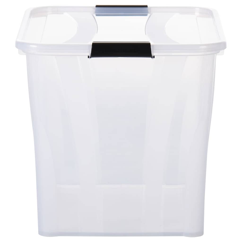 Scatole Trasparenti Portaoggetti con Coperchio 2 pz da 55 L