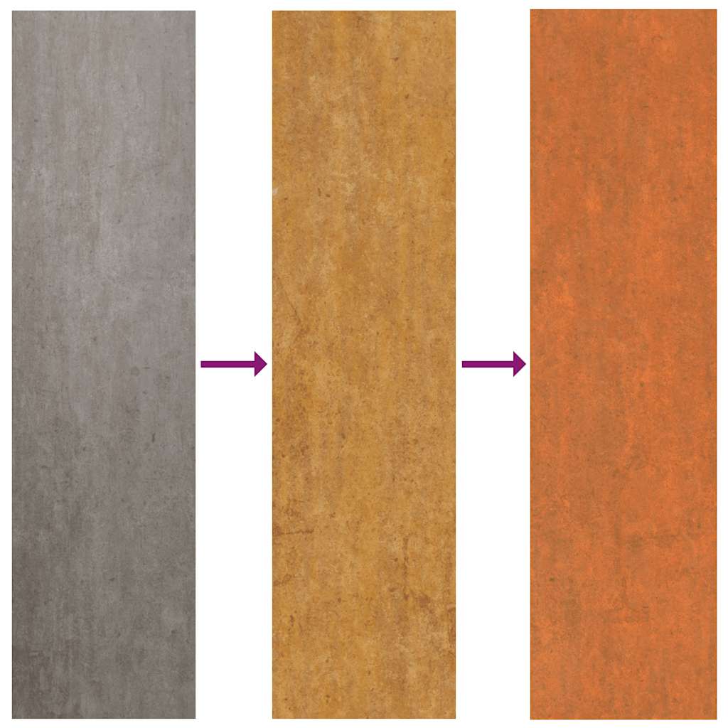 Letto Rialzato da Giardino Ruggine 100x40x77 cm Acciaio Corten