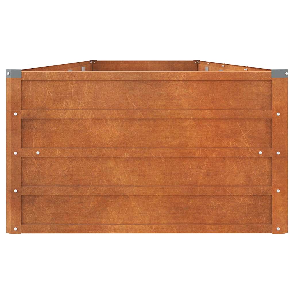 Letto Rialzato da Giardino Ruggine 320x80x45 cm Acciaio Corten