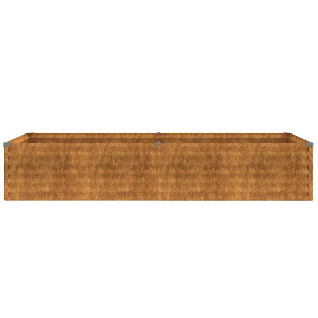 Letto rialzato da giardino 194x50x36 cm in acciaio Corten