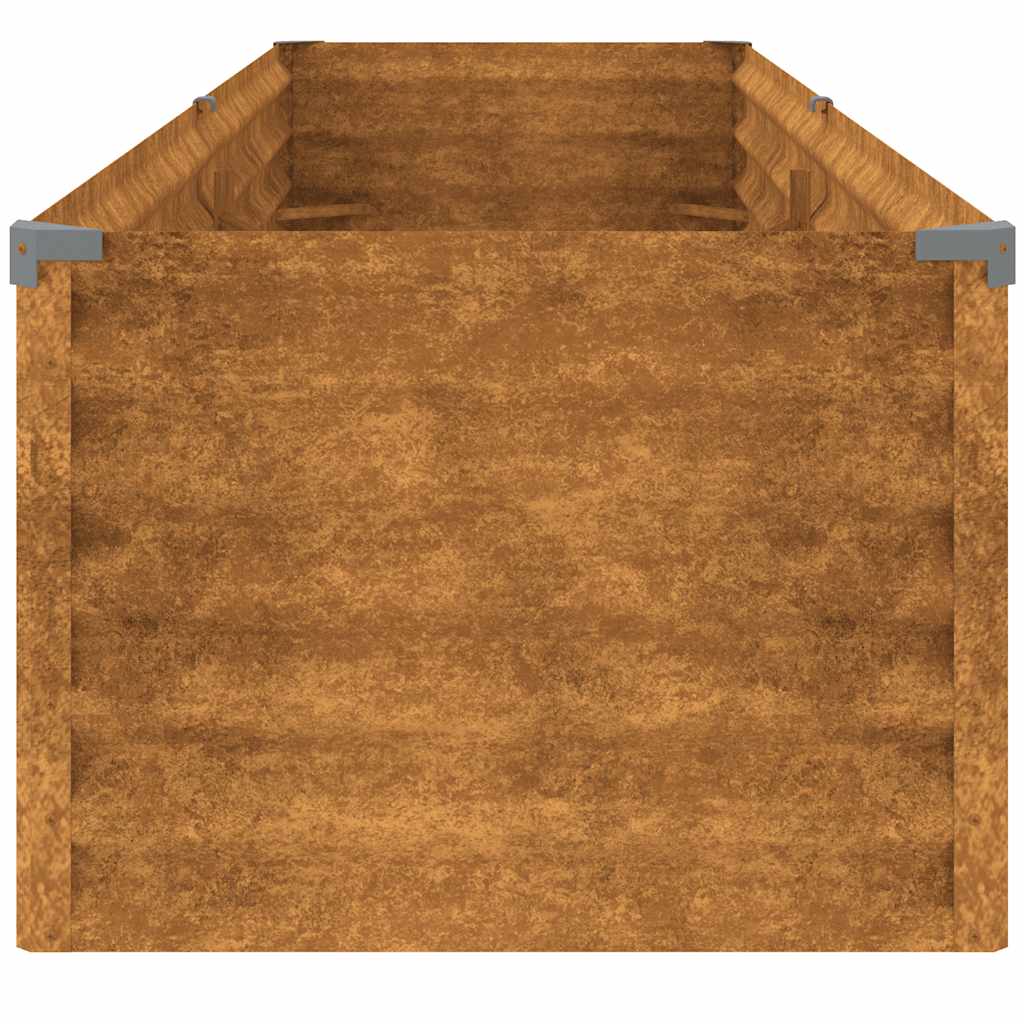 Letto rialzato da giardino 194x50x36 cm in acciaio Corten
