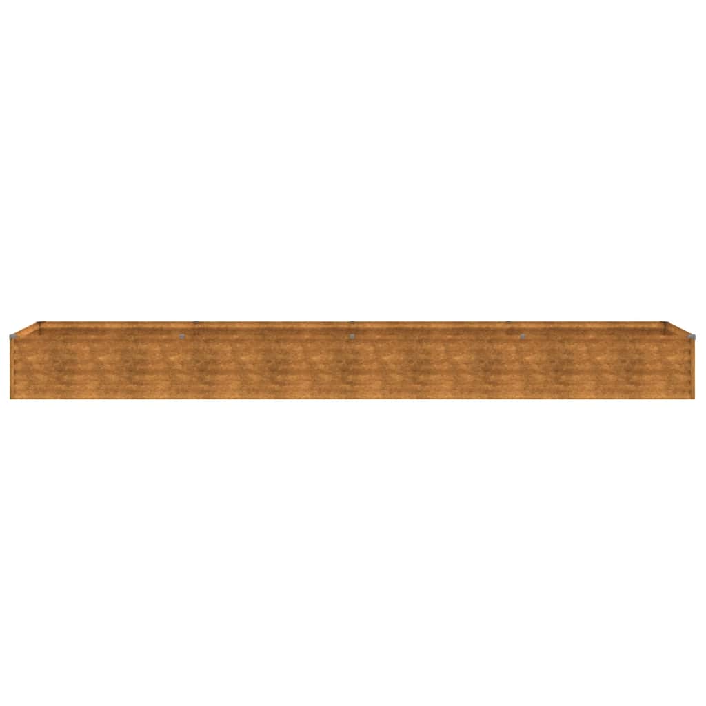 Letto Rialzato da Giardino 386x50x36 cm Acciaio Corten