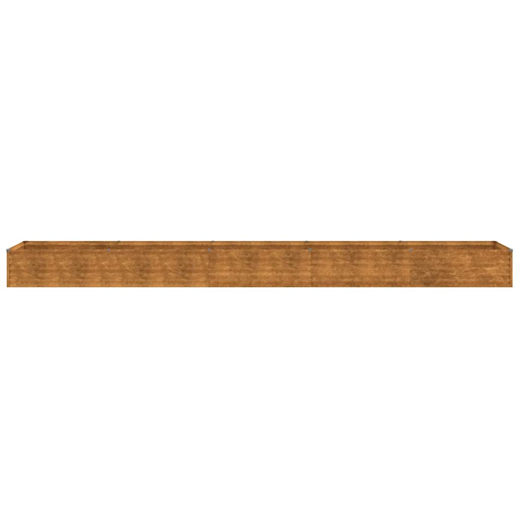 Letto rialzato da giardino 482x50x36 cm in acciaio Corten