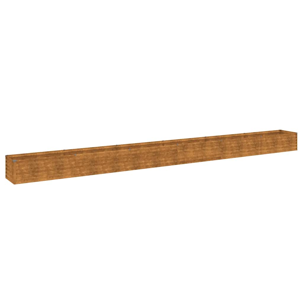 Letto Rialzato da Giardino 580x50x36 cm in Acciaio Corten