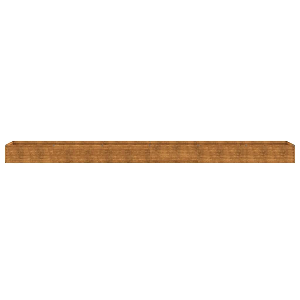 Letto Rialzato da Giardino 580x50x36 cm in Acciaio Corten