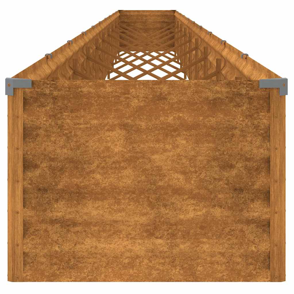 Fioriera Rialzata da Giardino 960x50x36 cm in Acciaio Corten