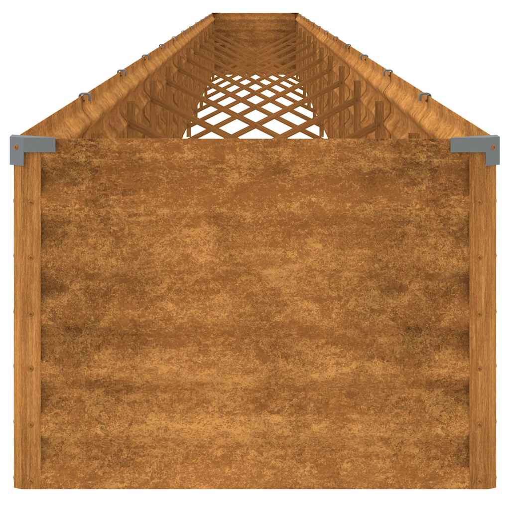 Fioriera Rialzata da Giardino 1152x50x36 cm in Acciaio Corten