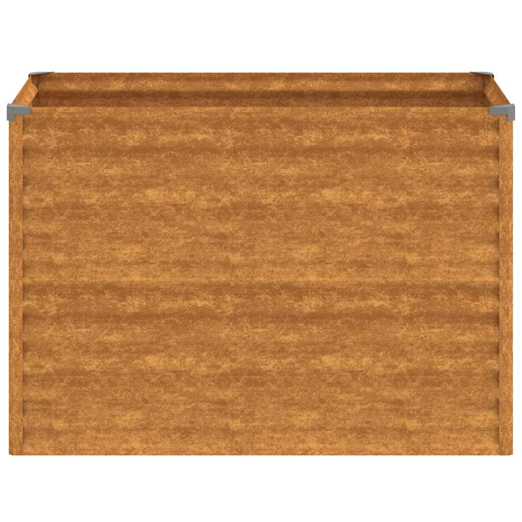 Letto rialzato da giardino 100x50x69 cm in acciaio Corten