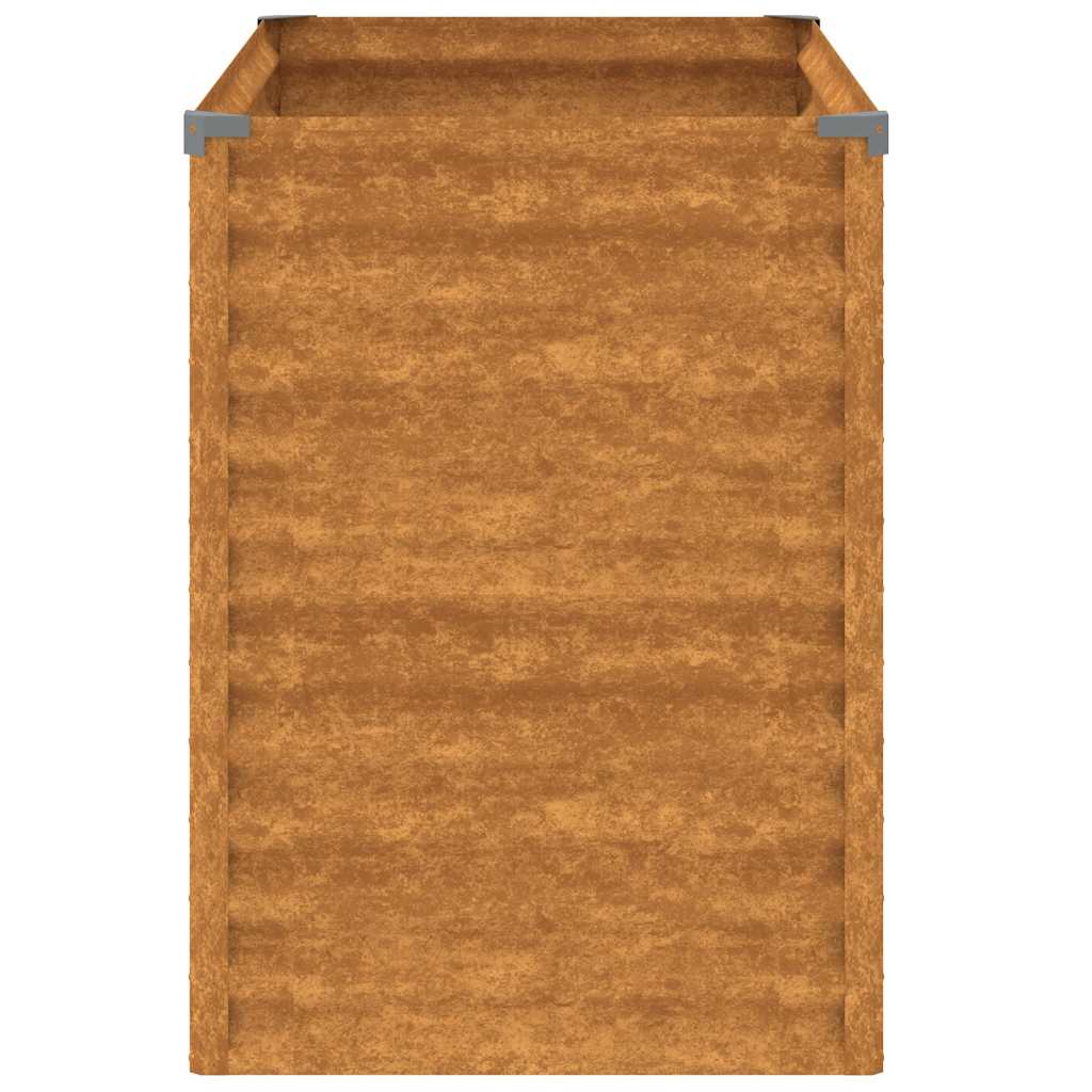 Letto rialzato da giardino 100x50x69 cm in acciaio Corten