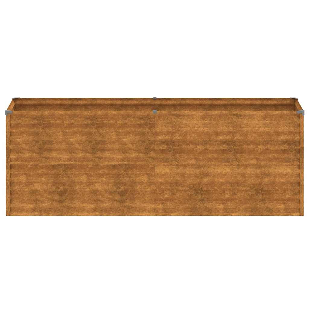 Letto rialzato da giardino 196x50x69 cm in acciaio Corten