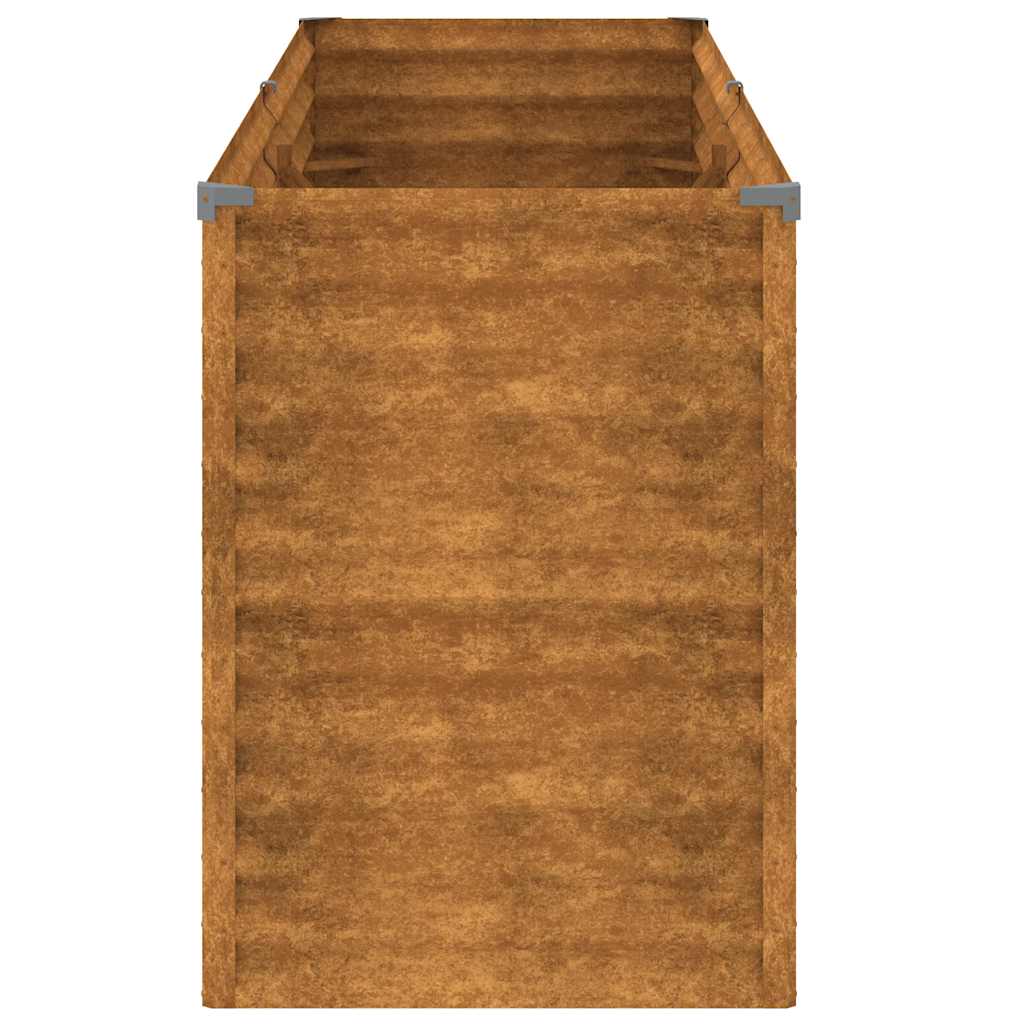 Letto rialzato da giardino 196x50x69 cm in acciaio Corten