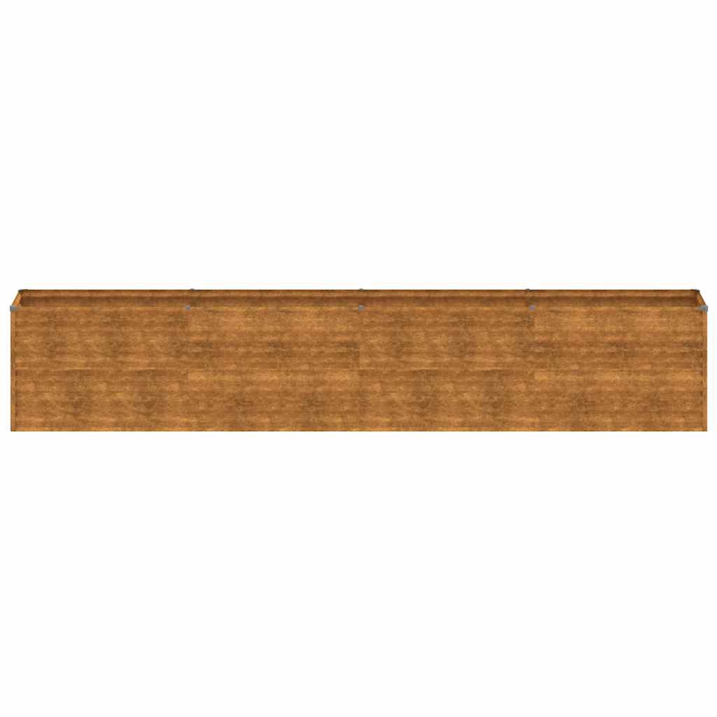 Letto rialzato da giardino 385x50x69 cm in acciaio Corten