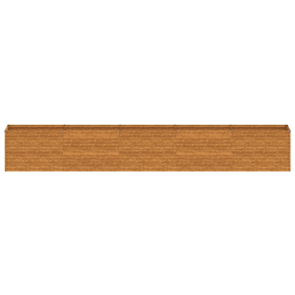 Letto rialzato da giardino 482x50x69 cm in acciaio Corten