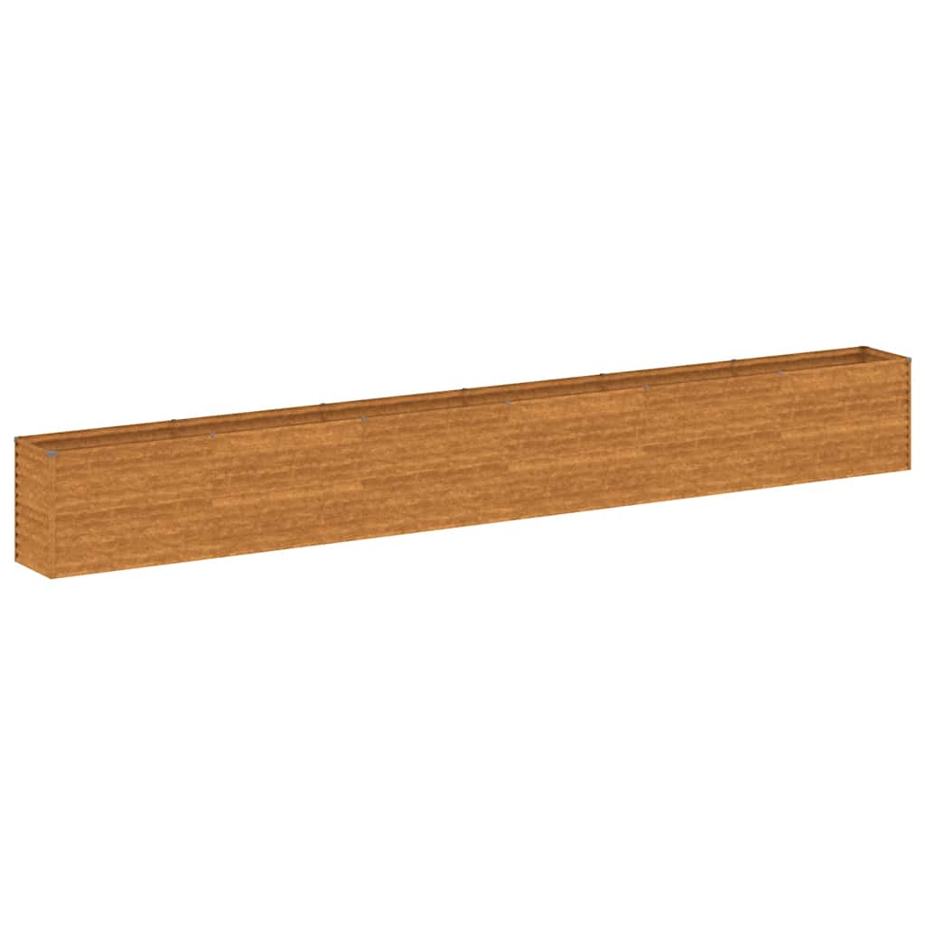 Letto Rialzato da Giardino 578x50x69 cm Acciaio Corten