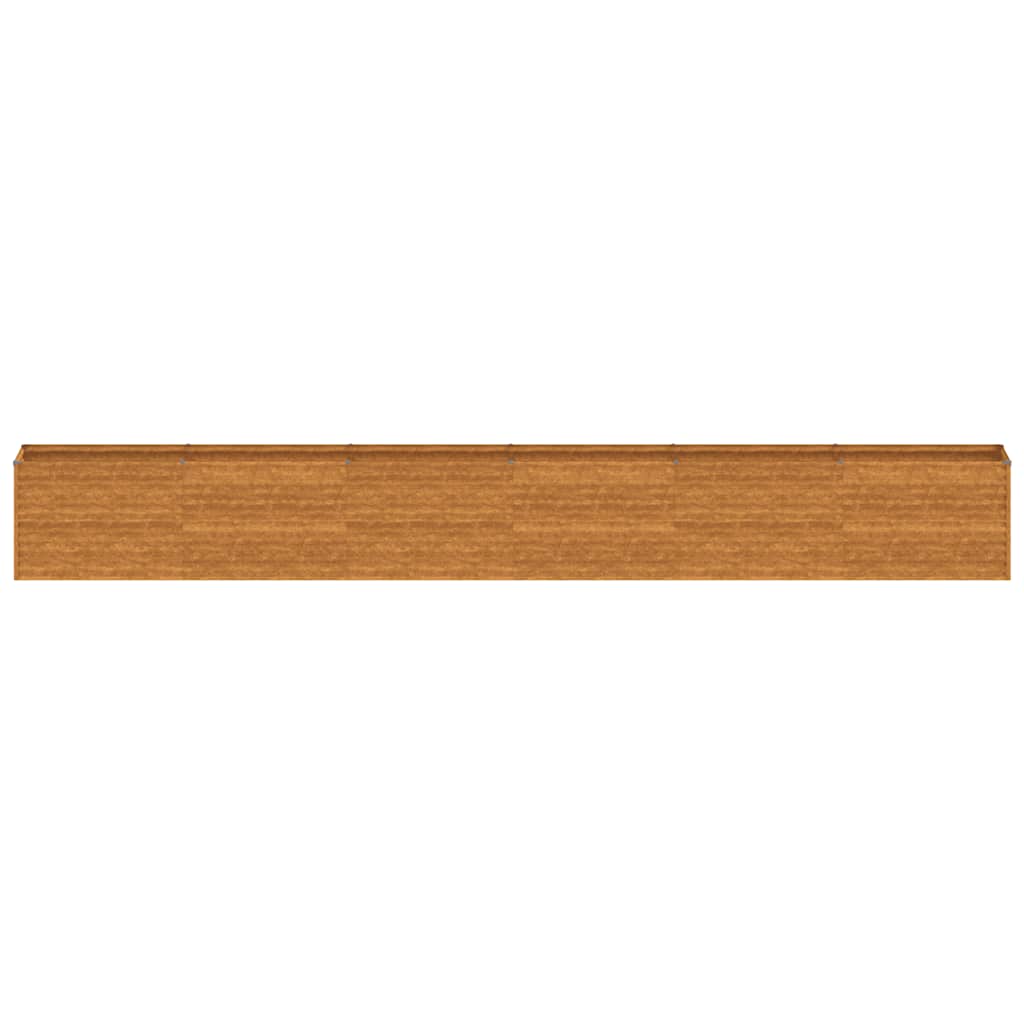 Letto Rialzato da Giardino 578x50x69 cm Acciaio Corten