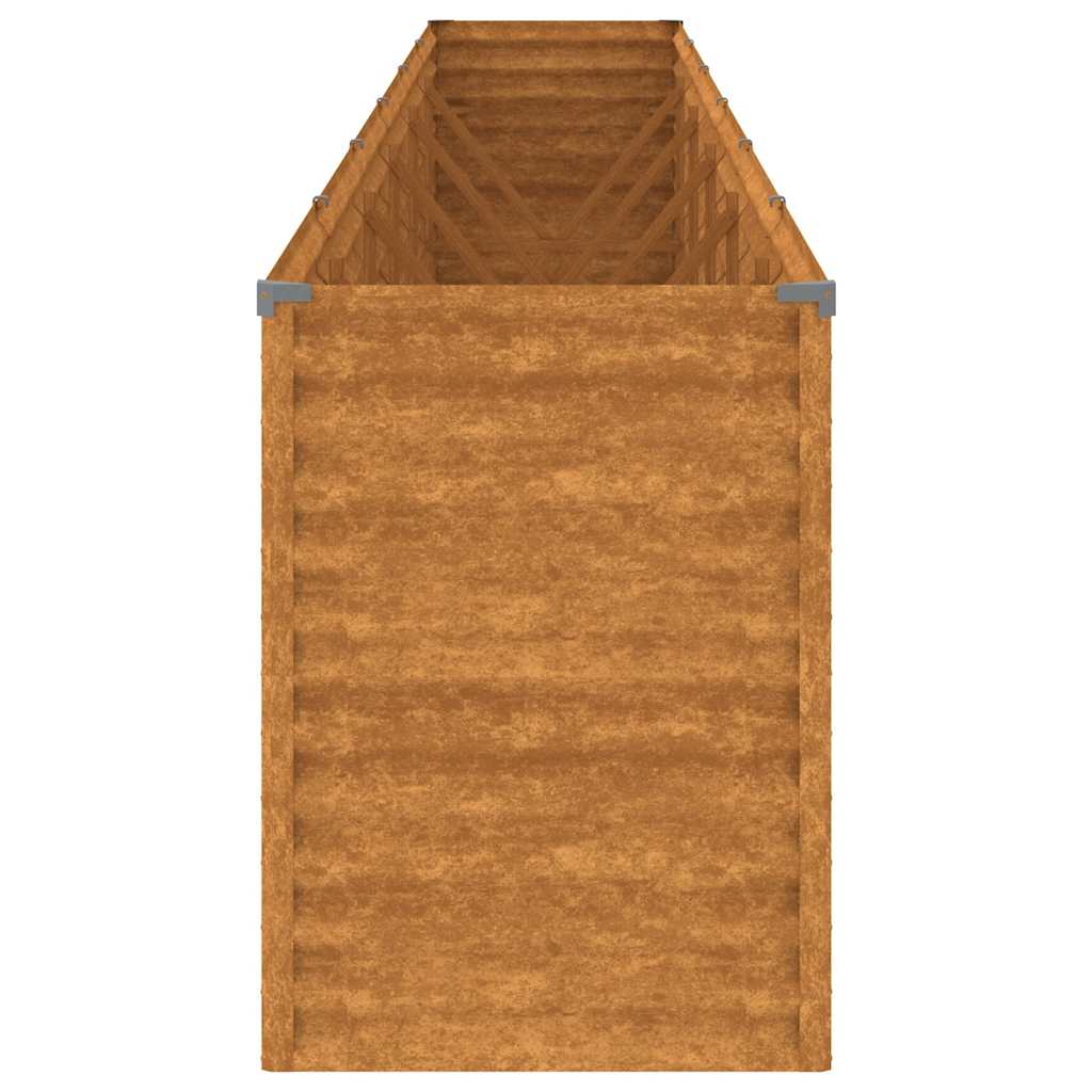 Letto Rialzato da Giardino 578x50x69 cm Acciaio Corten