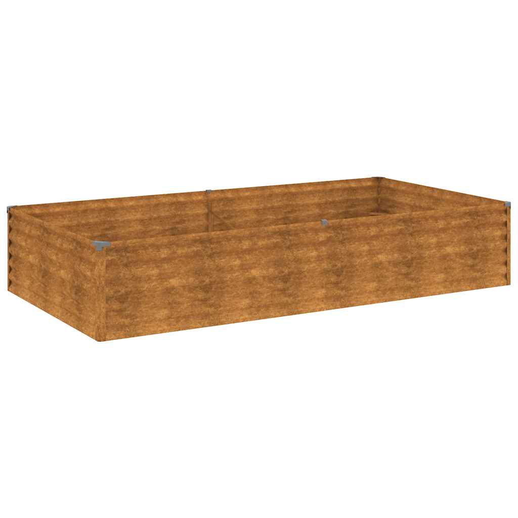 Fioriera Rialzata da Giardino 195x100x36 cm in Acciaio Corten
