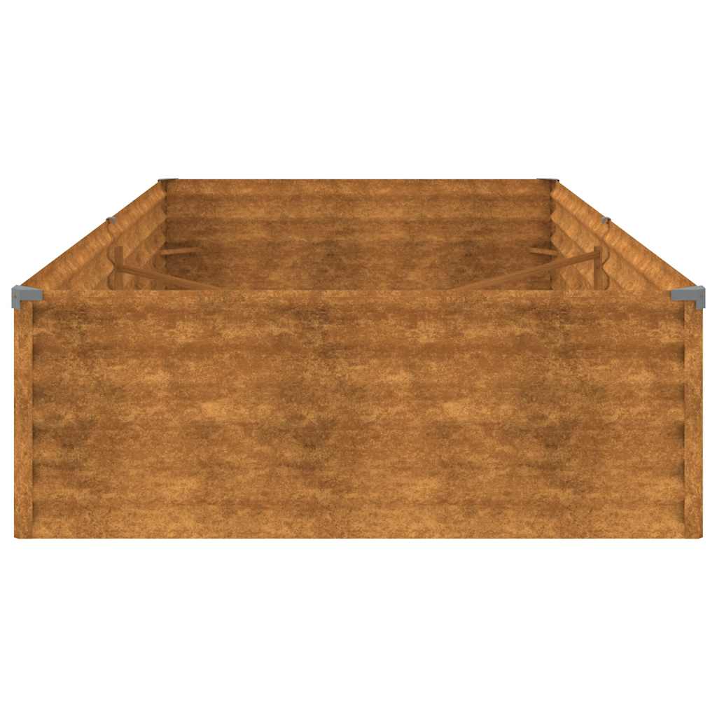 Fioriera Rialzata da Giardino 195x100x36 cm in Acciaio Corten