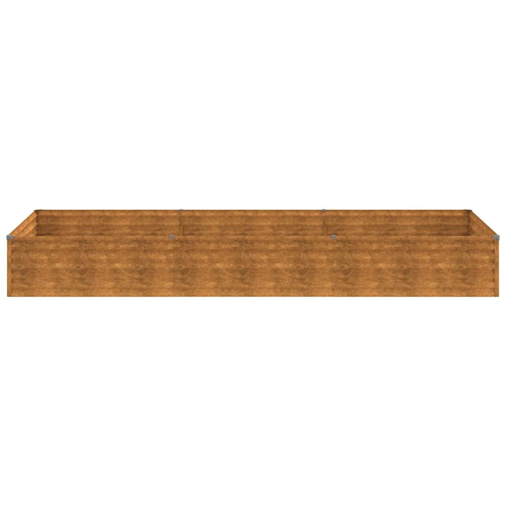 Fioriera Rialzata da Giardino 291x100x36 cm in Acciaio Corten