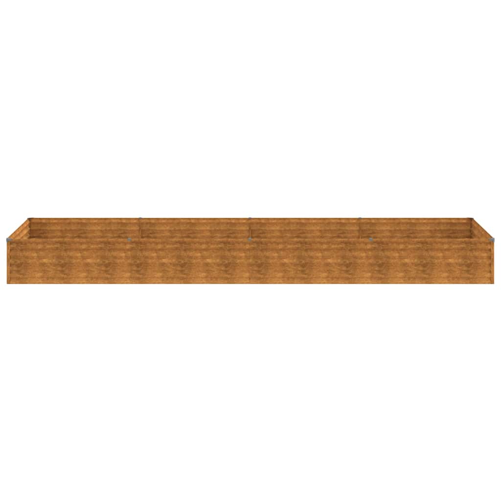 Fioriera Rialzata da Giardino 387x100x36 cm in Acciaio Corten