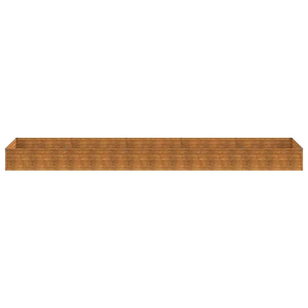 Fioriera Rialzata da Giardino 482x100x36 cm in Acciaio Corten