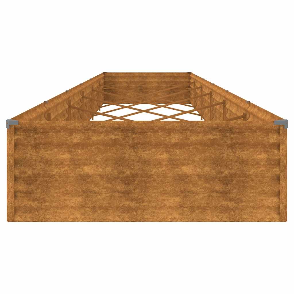 Fioriera Rialzata da Giardino 579x100x36 cm in Acciaio Corten