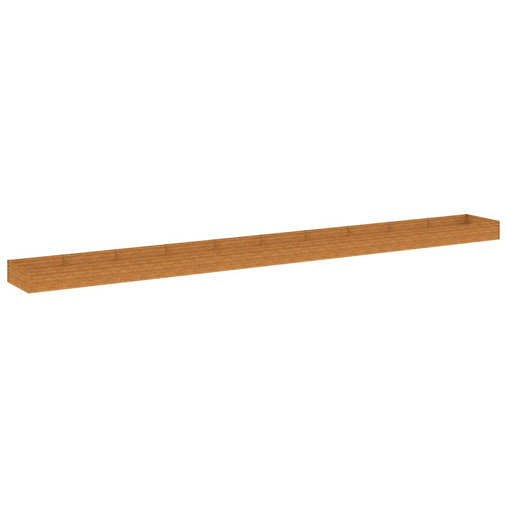 Fioriera Rialzata da Giardino 960x100x36 cm in Acciaio Corten