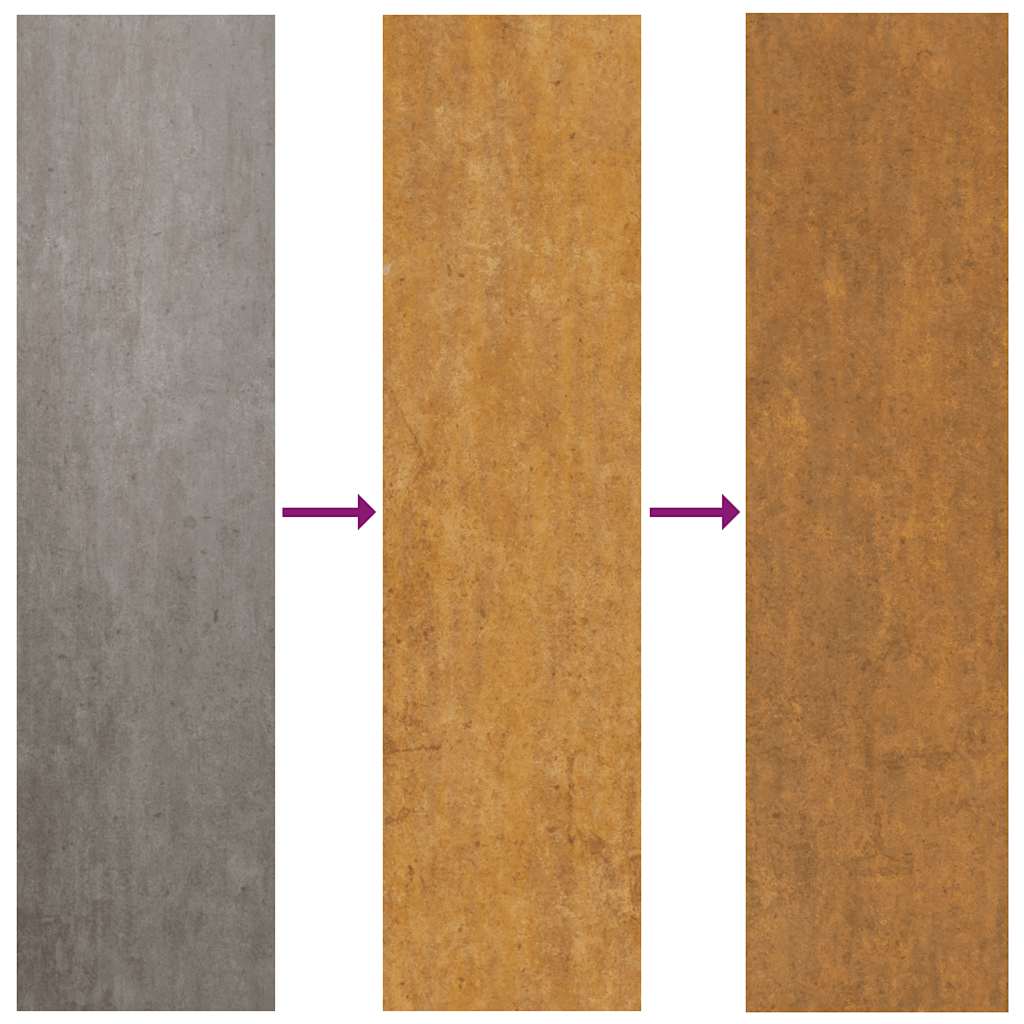 Fioriera Rialzata da Giardino 960x100x36 cm in Acciaio Corten