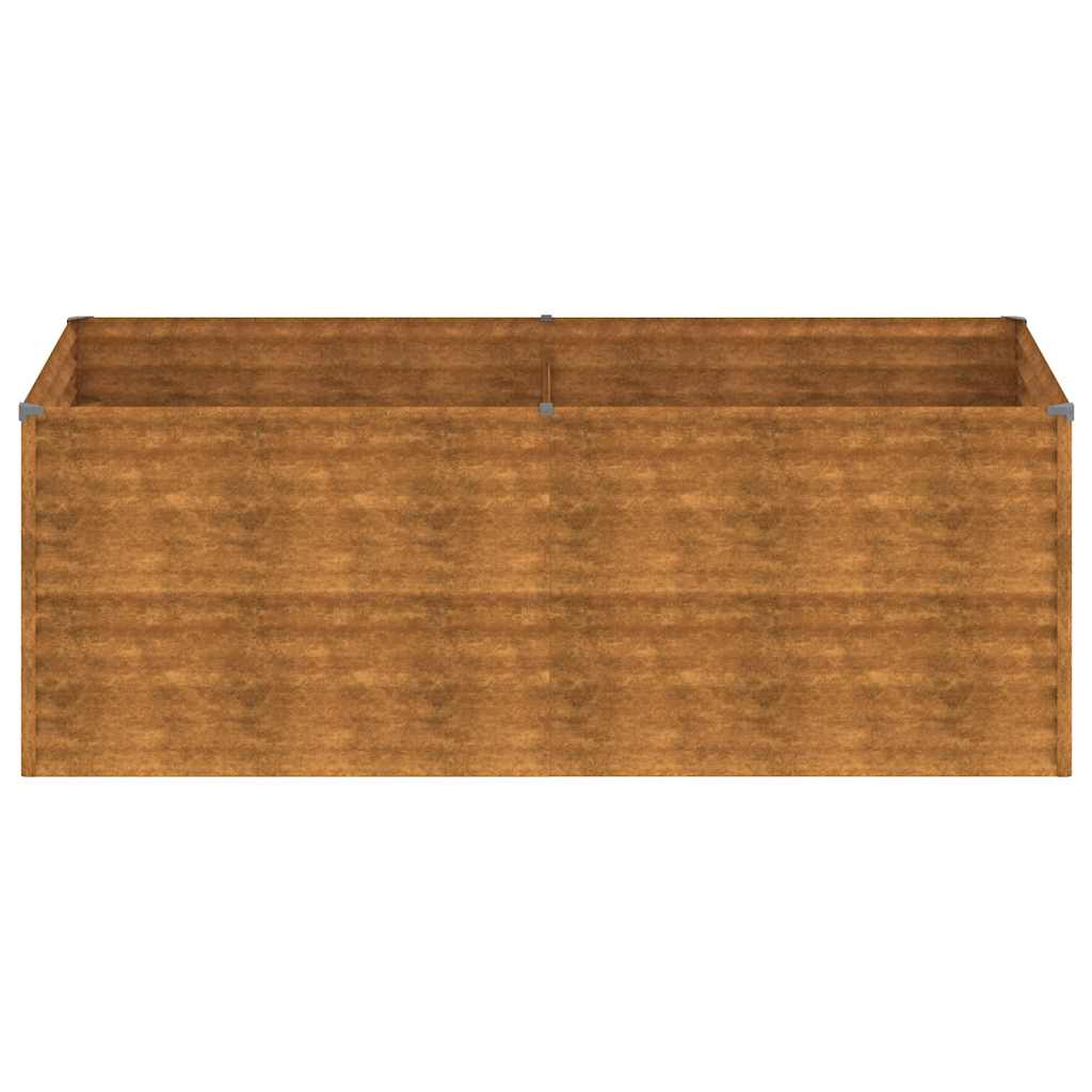 Fioriera Rialzata da Giardino 196x100x69 cm in Acciaio Corten