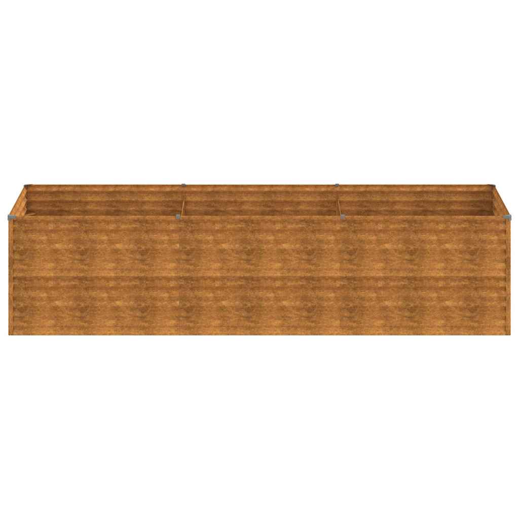 Fioriera Rialzata da Giardino 290x100x69 cm in Acciaio Corten