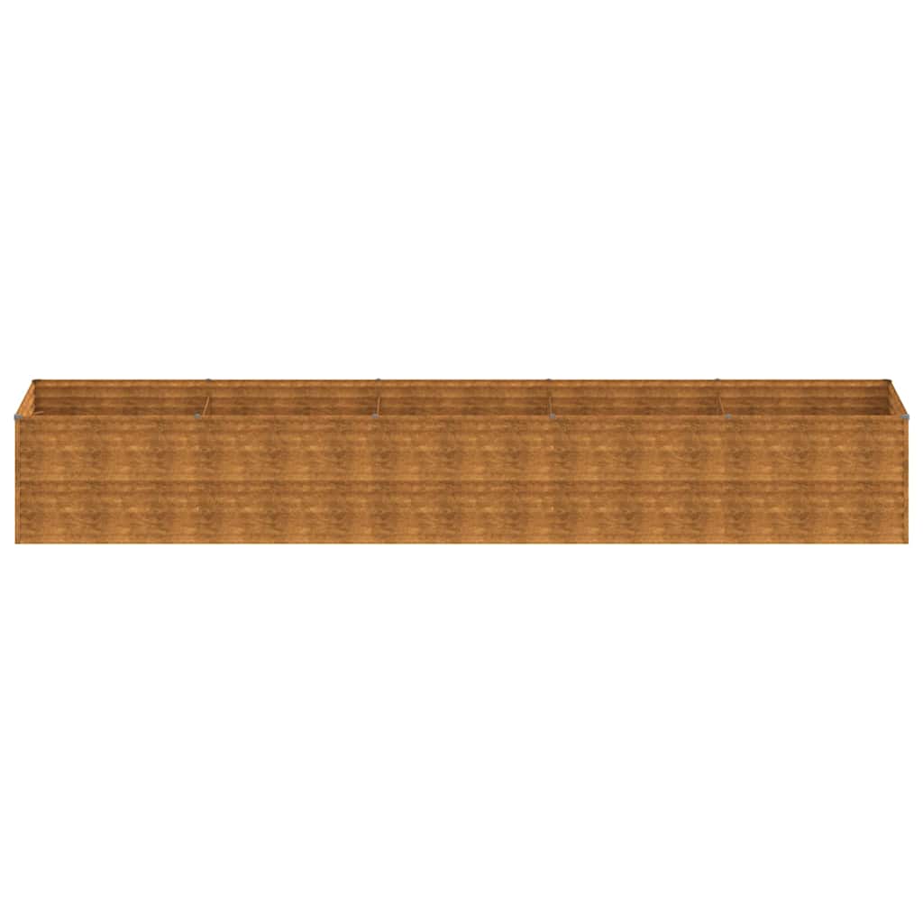 Fioriera Rialzata da Giardino 479x100x69 cm in Acciaio Corten