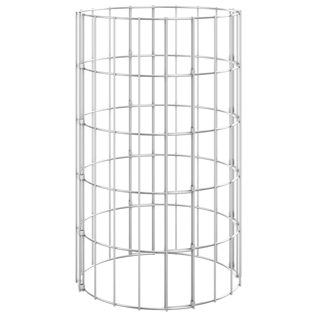 Fioriere Gabbione Circolare 3 pz in Acciaio Zincato Ø30x50 cm