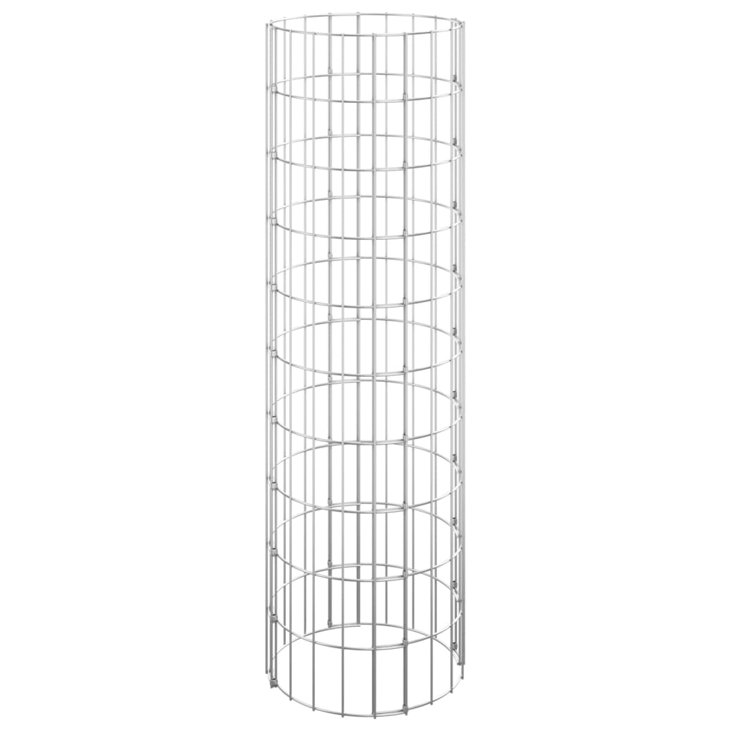 Fioriere Gabbione Circolare 3 pz in Acciaio Zincato Ø30x100 cm