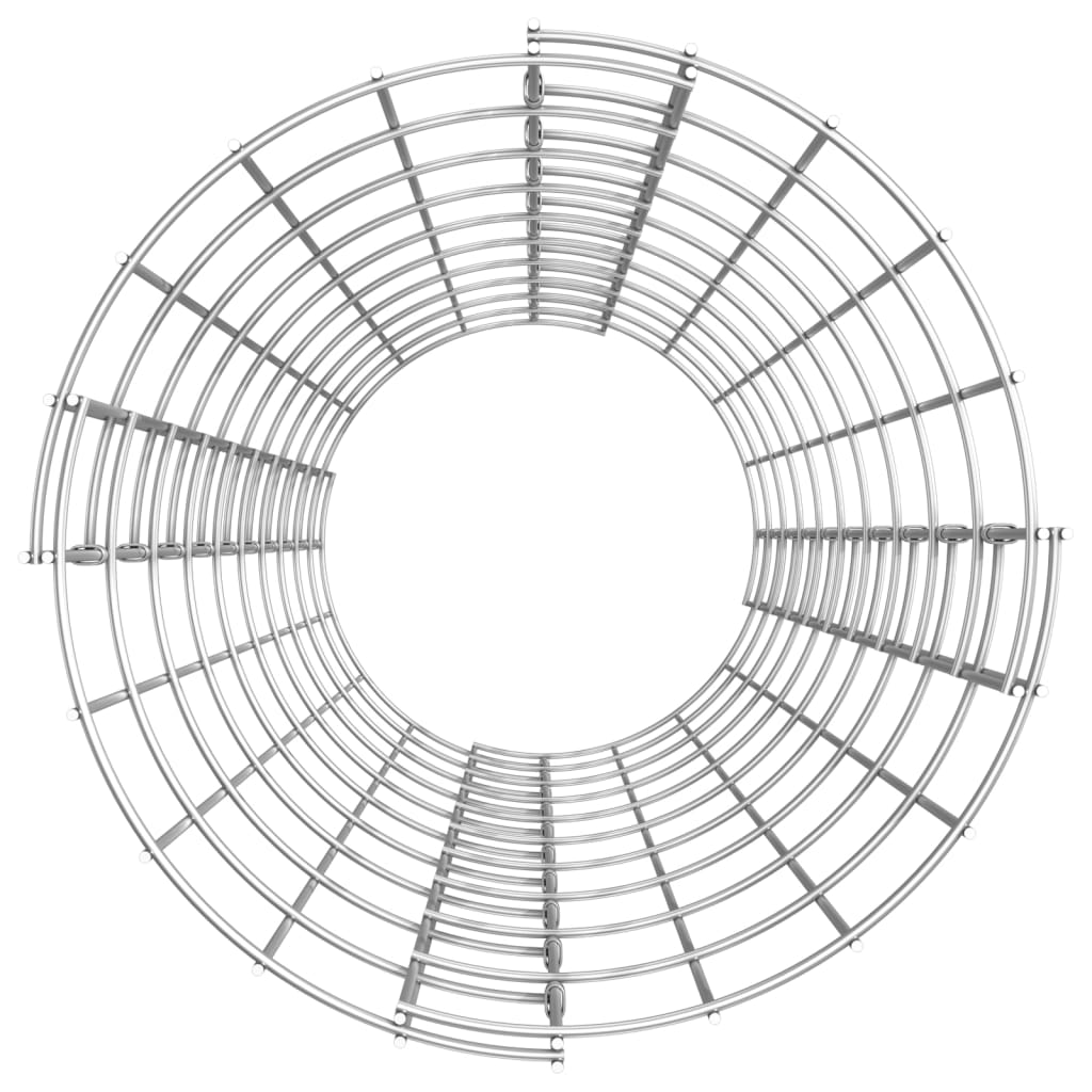Fioriere Gabbione Circolare 3 pz in Acciaio Zincato Ø30x100 cm