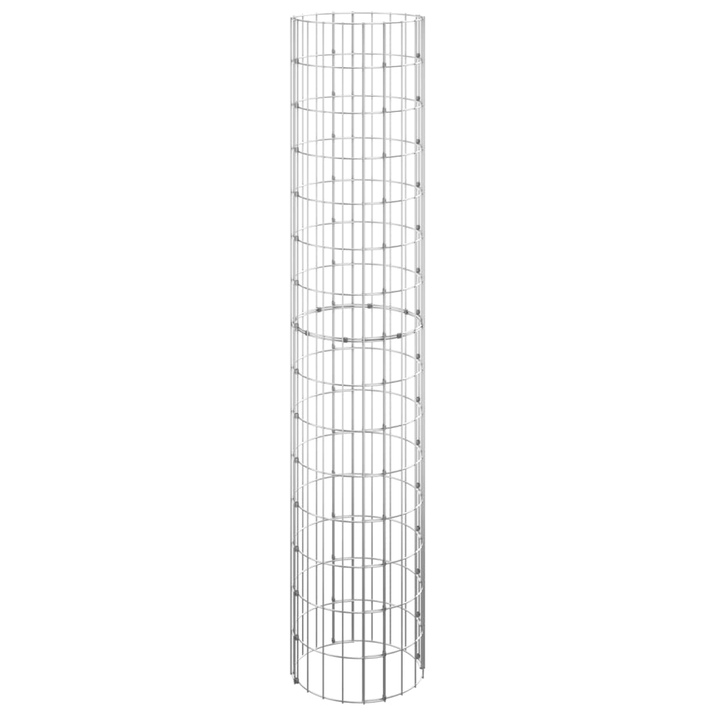 Fioriere Gabbione Circolare 3 pz in Acciaio Zincato Ø30x150 cm