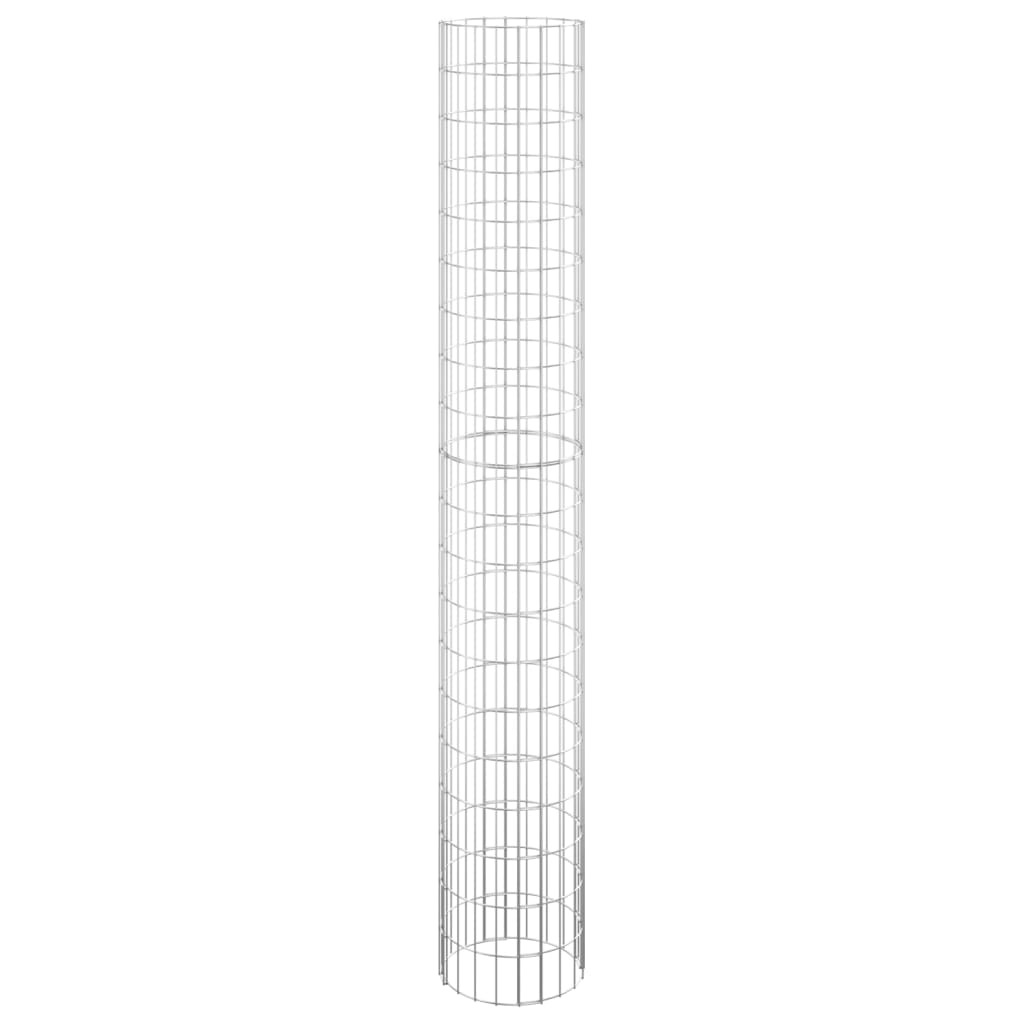Fioriere Gabbione Circolare 3 pz in Acciaio Zincato Ø30x200 cm