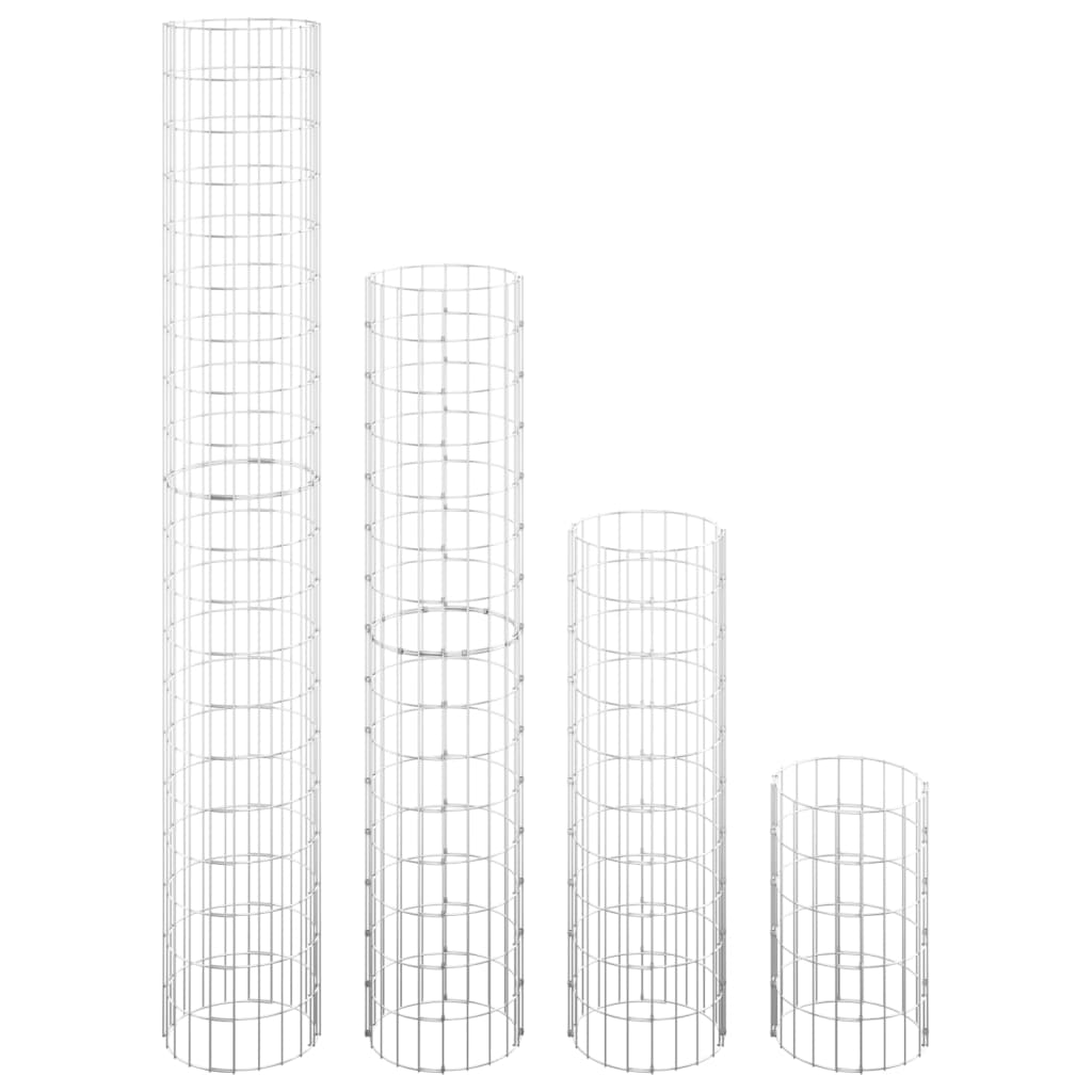 Fioriere Rialzate Gabbioni Circolari 4 pz Ø30x50/100/150/200 cm