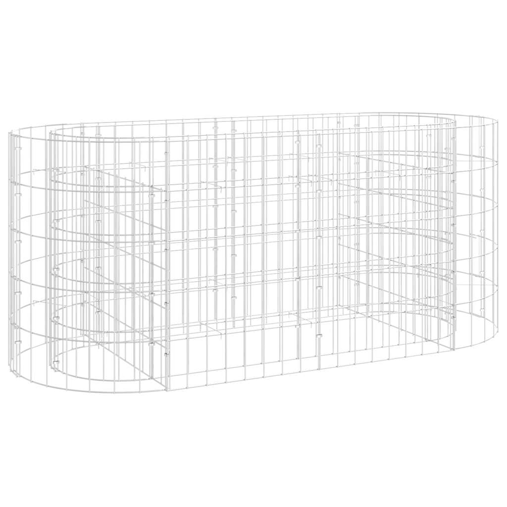 Gabbione con Letto Rialzato in Acciaio Zincato 120x50x50 cm