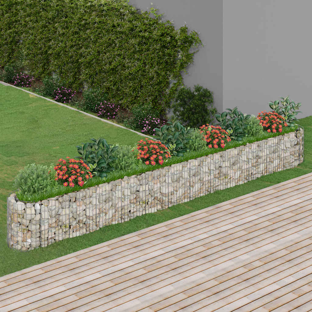 Gabbione con Letto Rialzato in Acciaio Zincato 470x50x50 cm