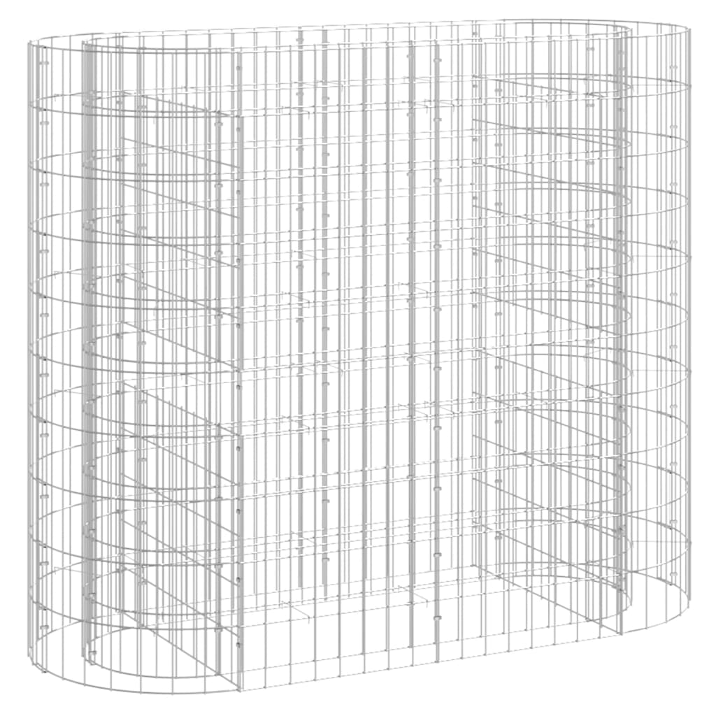 Gabbione con Letto Rialzato in Acciaio Zincato 120x50x100 cm