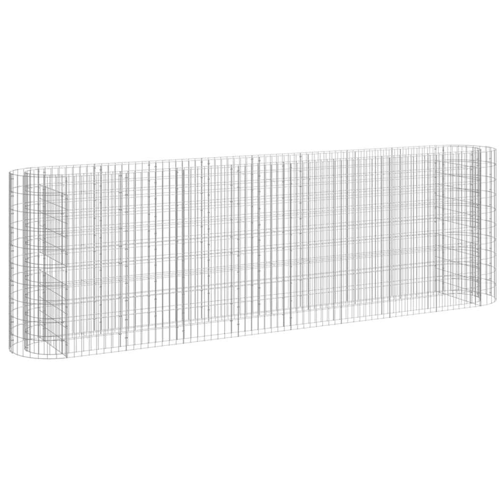 Gabbione con Letto Rialzato in Acciaio Zincato 330x50x100 cm