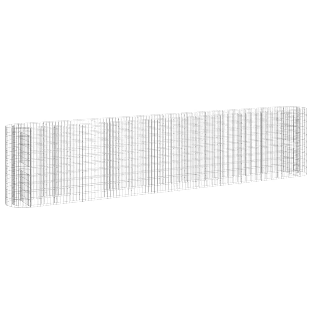 Gabbione con Letto Rialzato in Acciaio Zincato 470x50x100 cm
