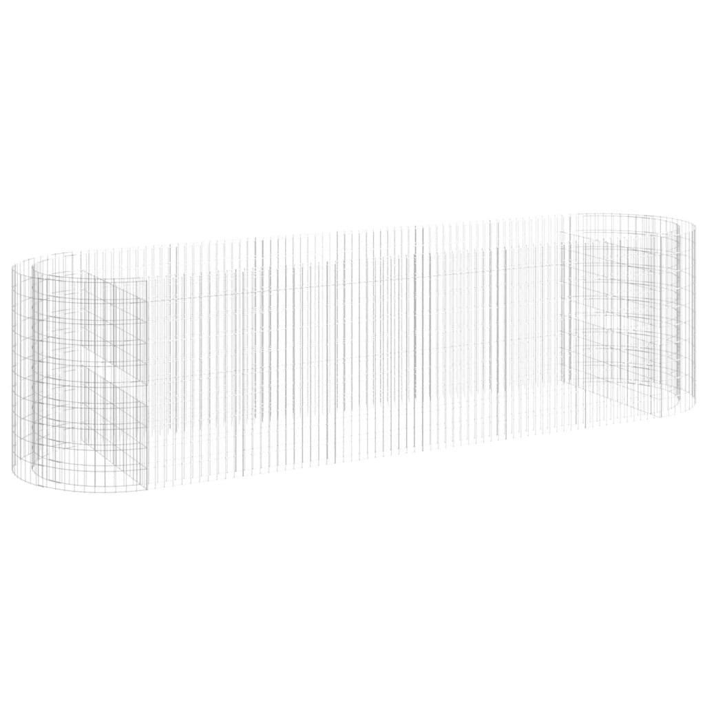 Gabbione con Letto Rialzato in Ferro Zincato 400x100x100 cm