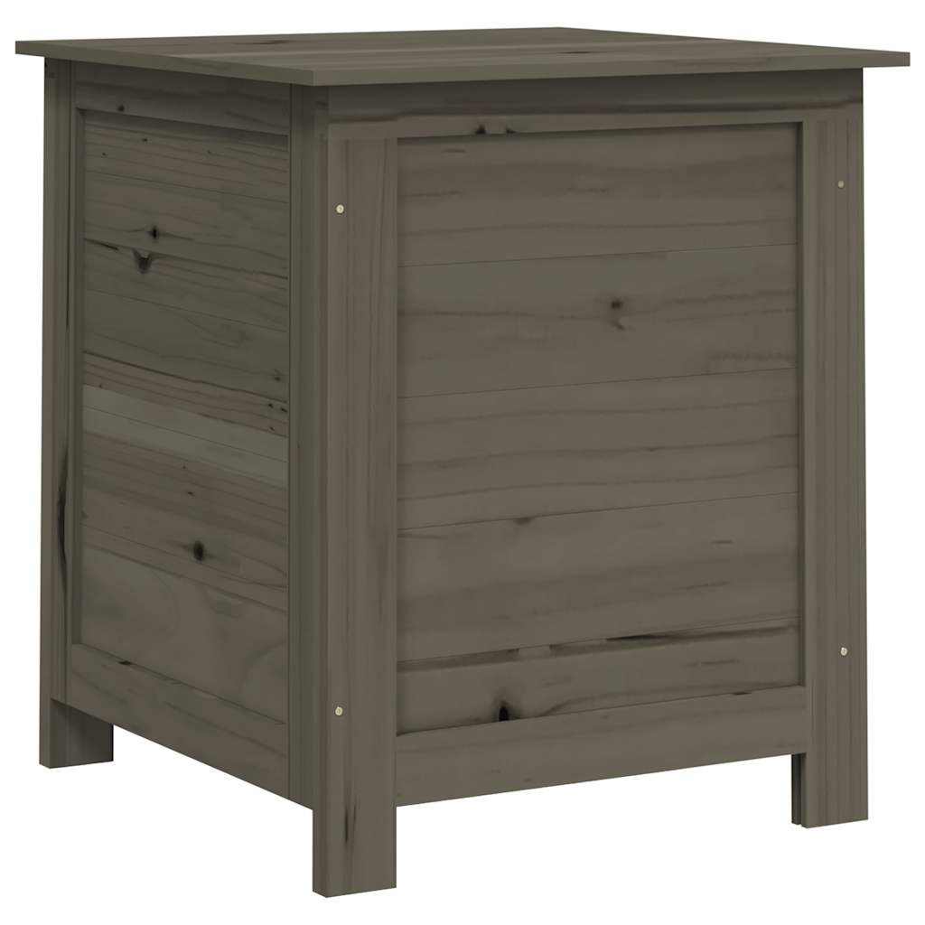 Scatola Cuscini Antracite 50x50x56cm in Legno Massello di Abete