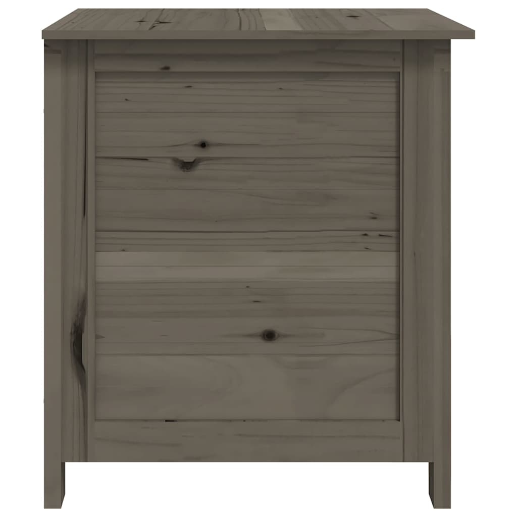 Scatola Cuscini Antracite 50x50x56cm in Legno Massello di Abete