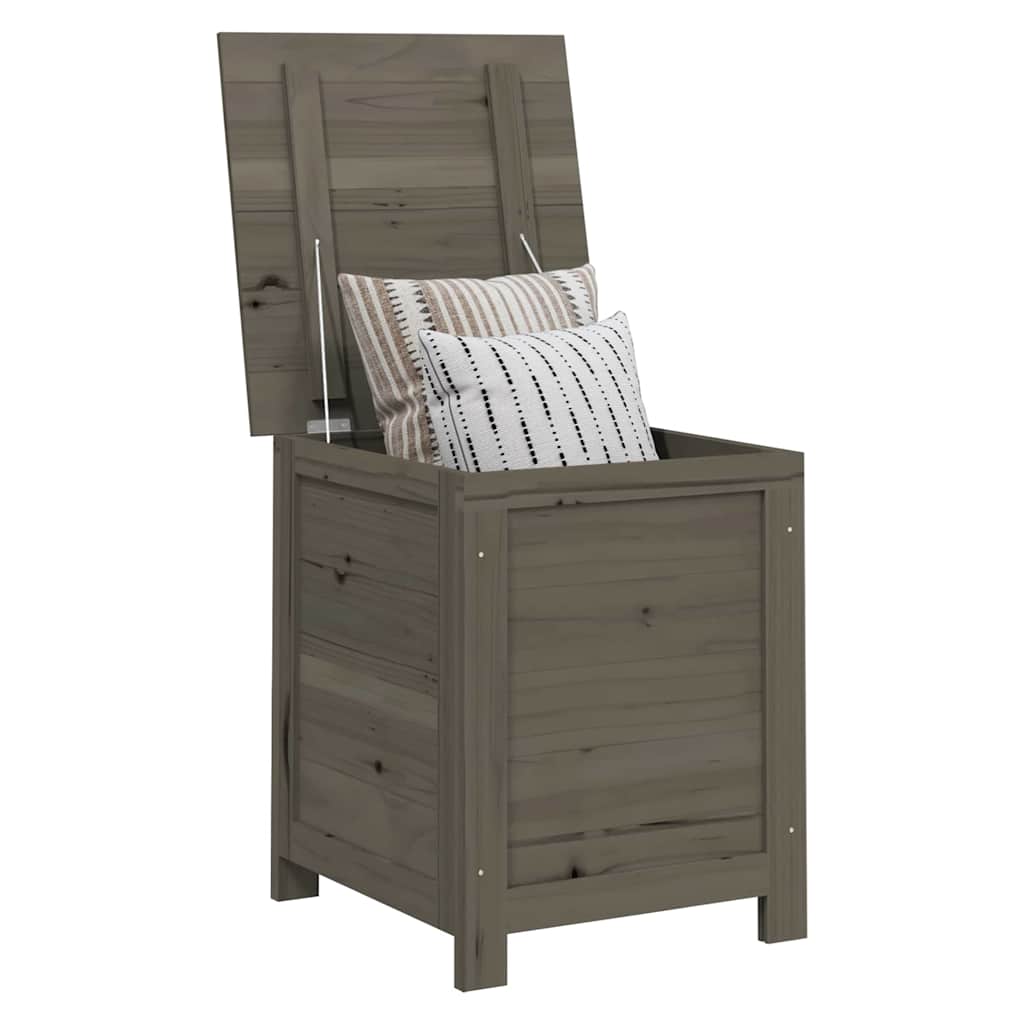 Scatola Cuscini Antracite 50x50x56cm in Legno Massello di Abete