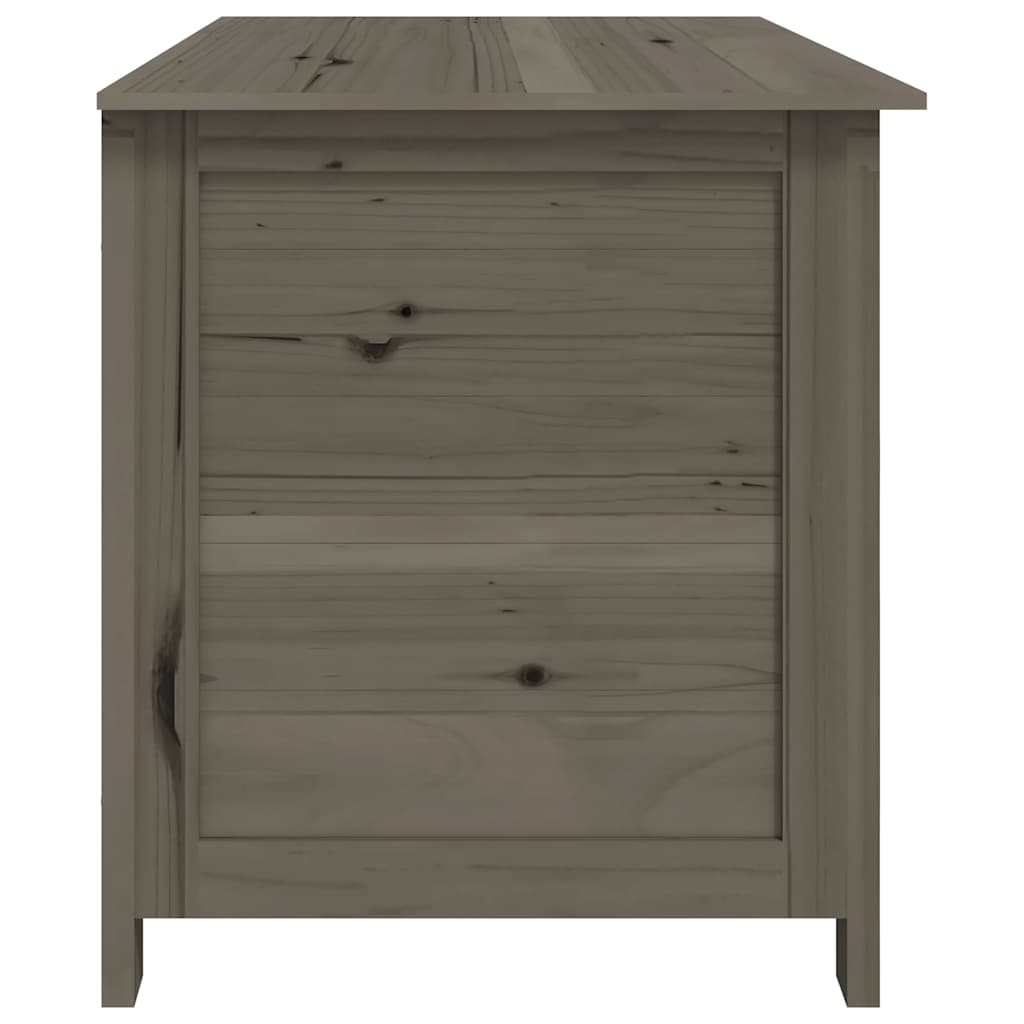 Scatola Cuscini Antracite 100x50x56 cm Legno Massello di Abete
