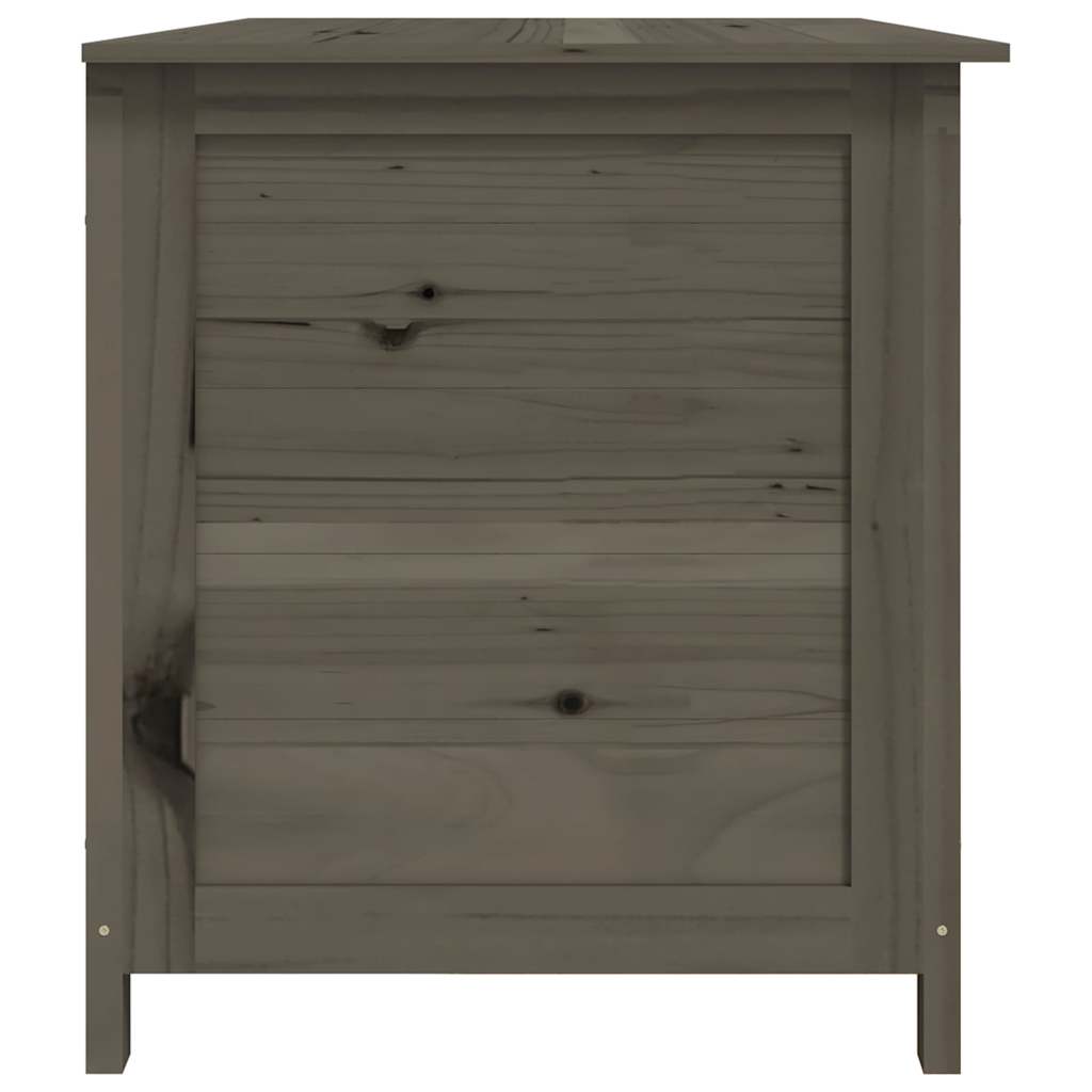 Scatola Cuscini Antracite 150x50x56 cm Legno Massello di Abete