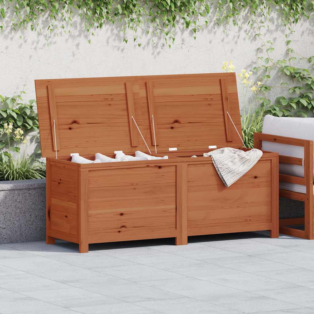 Scatola Cuscini Marrone 150x50x56 cm in Legno Massello di Abete