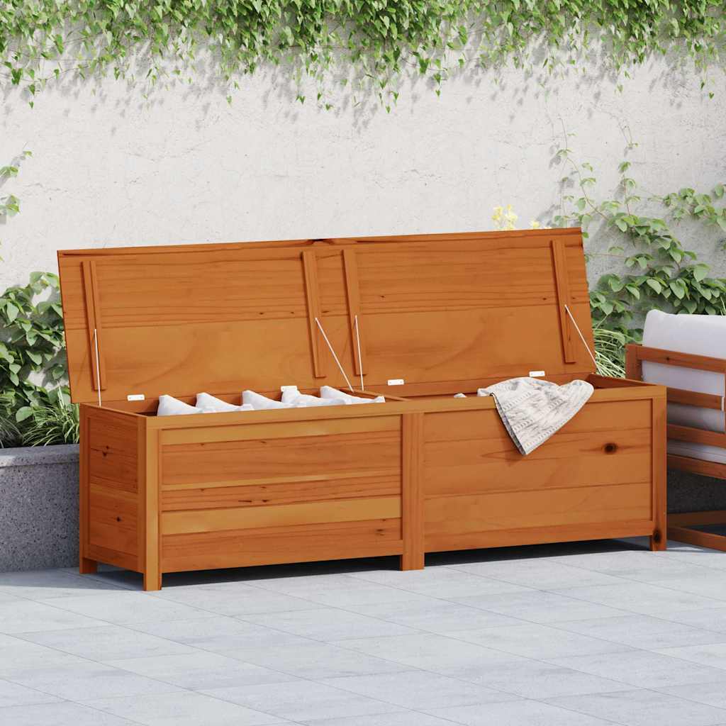 Scatola Esterni Cuscini Marrone 200x50x56 Legno Massello Abete